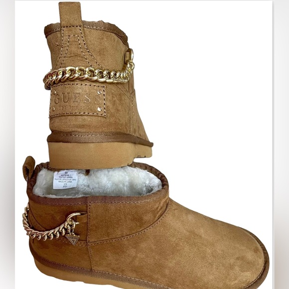 Guess Shoes Guess Womens Faux Fur Lining Bootie /Color: Brown/Tan Size: 8 NWOT - Picture 8 of 9